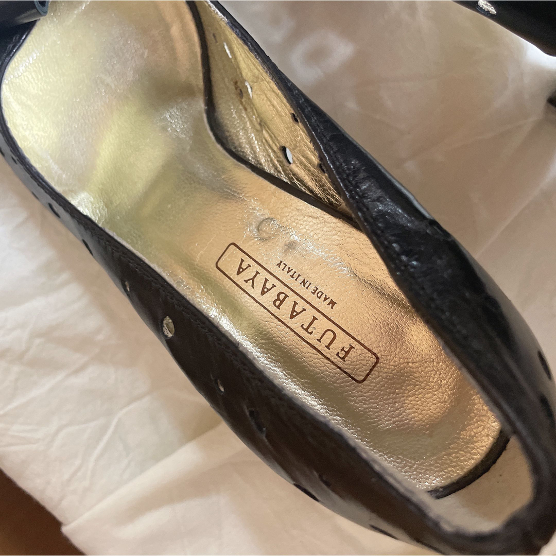 ◆ FUTABAYA フタバヤ パンプス イタリア製 黒 送料無料 レディースの靴/シューズ(ハイヒール/パンプス)の商品写真