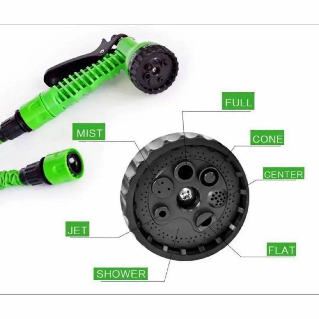 【15mブルー】伸縮ホース 散水ガーデン　軽量　水道ホース　ガーデニング 洗車 その他のその他(その他)の商品写真