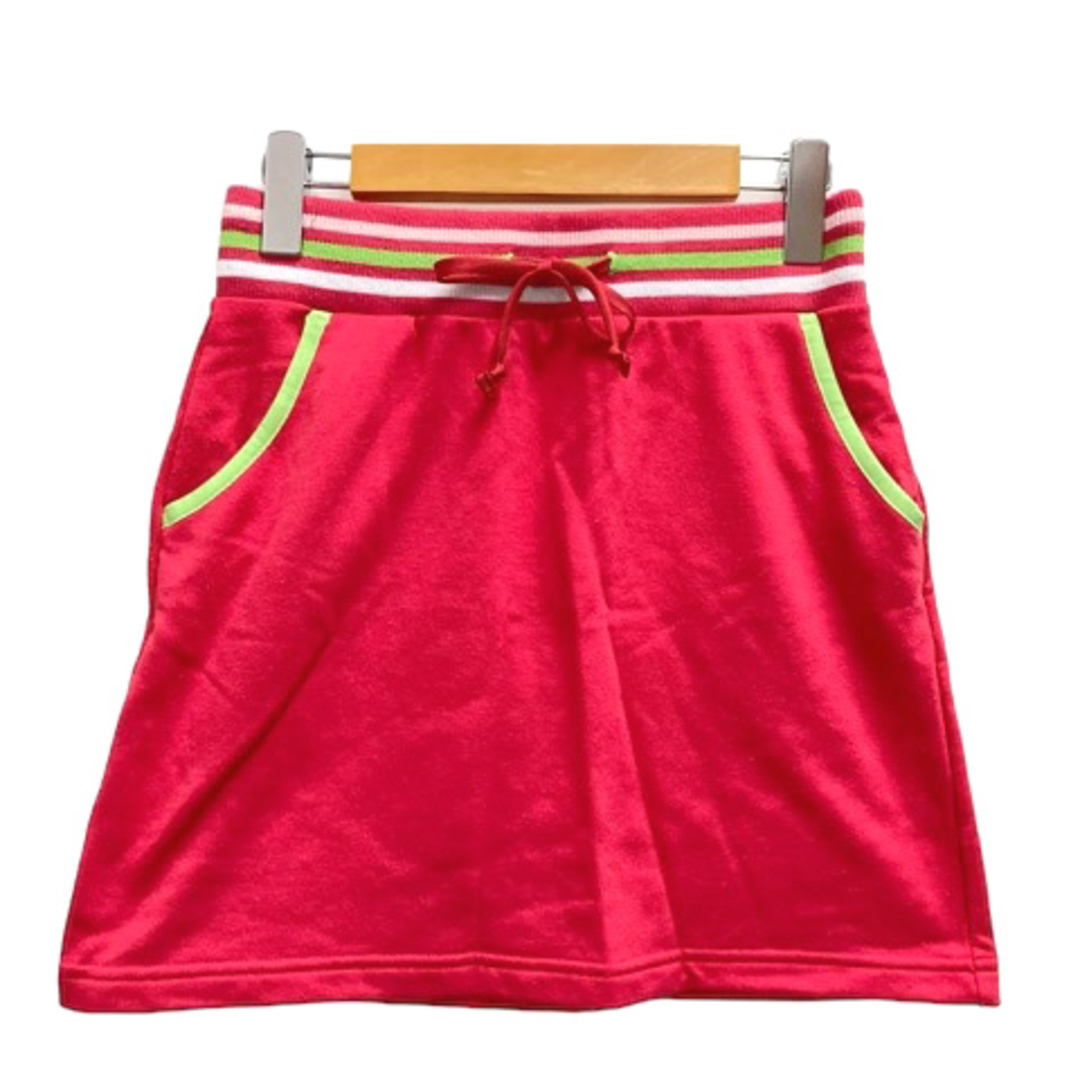adidas(アディダス)のadidas スカート ライン ロゴ プリント ミニ丈 台形 S ピンク レディースのスカート(ミニスカート)の商品写真