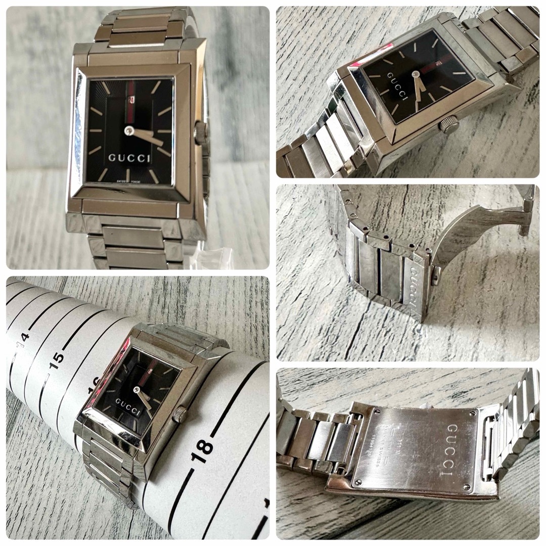 Gucci(グッチ)の【電池交換済】GUCCI グッチ 腕時計 111M スクエア メンズ シルバー メンズの時計(腕時計(アナログ))の商品写真