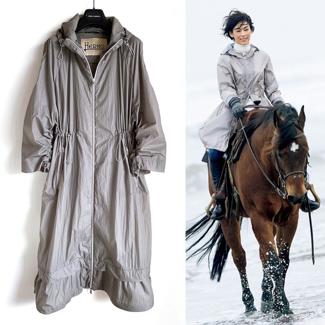 HERNO - HERNO ヘルノ*セミシアーナイロンフーデッドコート HERNO - HERNO ヘルノ*セミシアーナイロンフーデッドコート