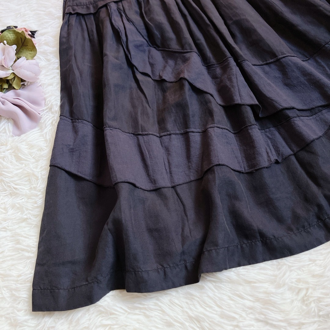 Sensounico(センソユニコ)の✳︎io comme ioイオコムイオ　シルクコットンデザインフレアースカート レディースのスカート(ひざ丈スカート)の商品写真