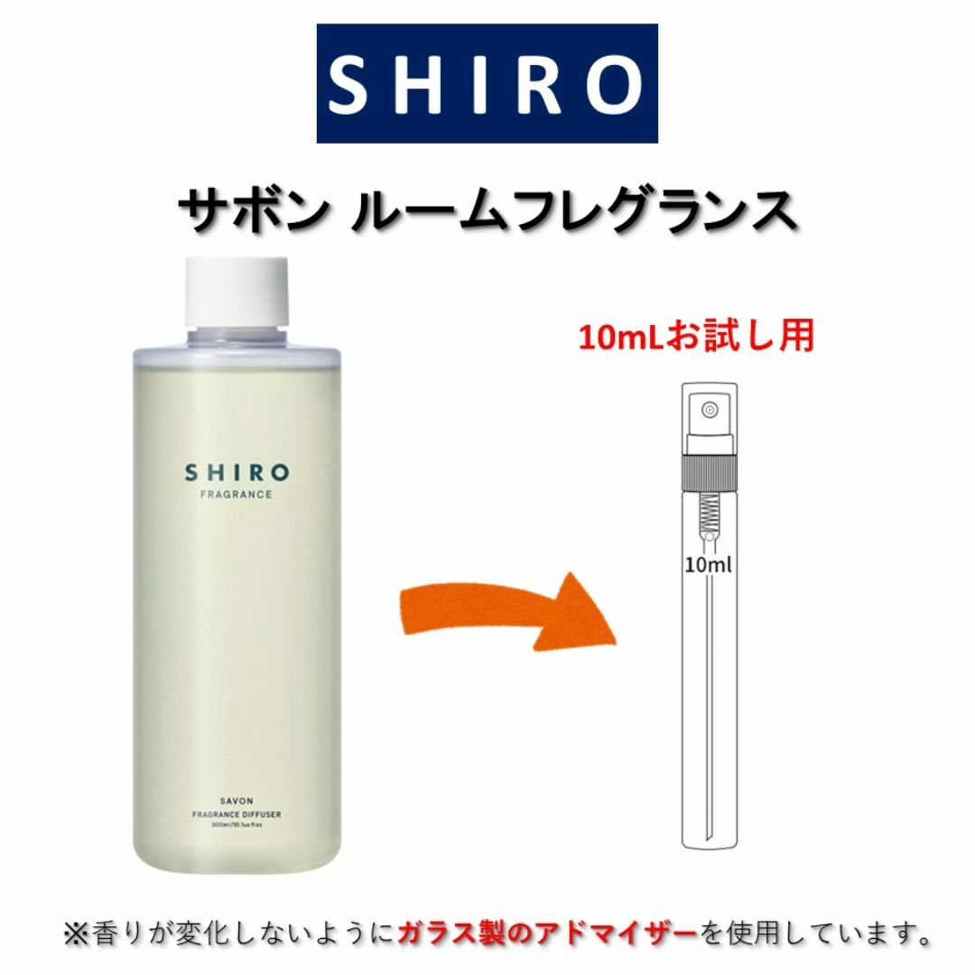 shiro(シロ)のSHIRO サボン ルームフレグランス お試しサンプル (10mL) コスメ/美容のリラクゼーション(アロマグッズ)の商品写真