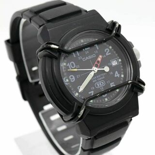カシオ(CASIO)の《希少》CASIO 腕時計 ブラック デイト メンズ ヴィンテージ r(腕時計(アナログ))