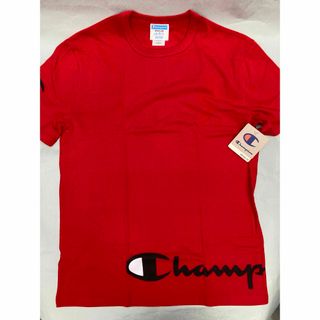 チャンピオン(Champion)の【新品未使用】CHAMPIONメンズ半袖コットン丸首Tシャツ M 赤(Tシャツ/カットソー(半袖/袖なし))