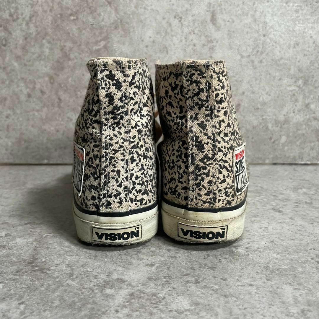 VISION STREET WEAR(ヴィジョン ストリート ウェア)の韓国製 VISION STREET WEAR ハイカット レオパード 白黒 レディースの靴/シューズ(スニーカー)の商品写真