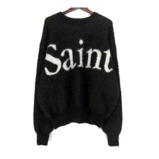 セントマイケル SAINT MICHAEL ■ 23AW 【 SAINT CREW NECK KNIT SM A23 0000 042 】 ロゴ クルーネック モヘア ニット セーター　w18700