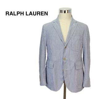 ポロラルフローレン(POLO RALPH LAUREN)の☆美品 ラルフローレン 3ボタン ストライプ シアサッカー ジャケット ブレザー(テーラードジャケット)