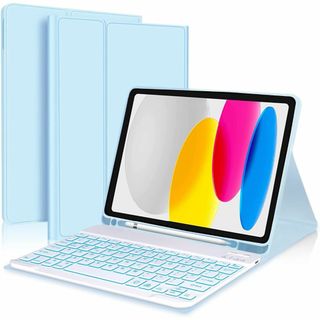 [2024年最新型] [7色バックライト] iPad 第10世代 キーボードケー(タブレット)