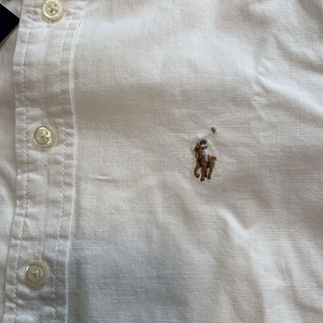 Ralph Lauren(ラルフローレン)の【新品】ラルフローレン ポニーロゴ 白シャツ L(14/16)  キッズ/ベビー/マタニティのキッズ服男の子用(90cm~)(ブラウス)の商品写真