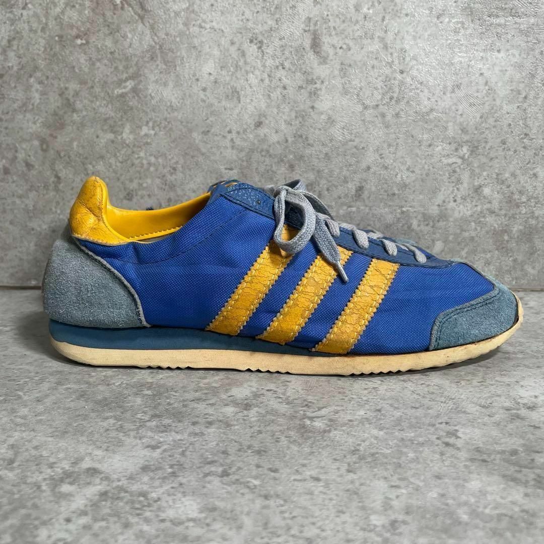 adidas(アディダス)のフランス製 80s 希少ヴィンテージ アディダス MILER ブルーイエロー レディースの靴/シューズ(スニーカー)の商品写真