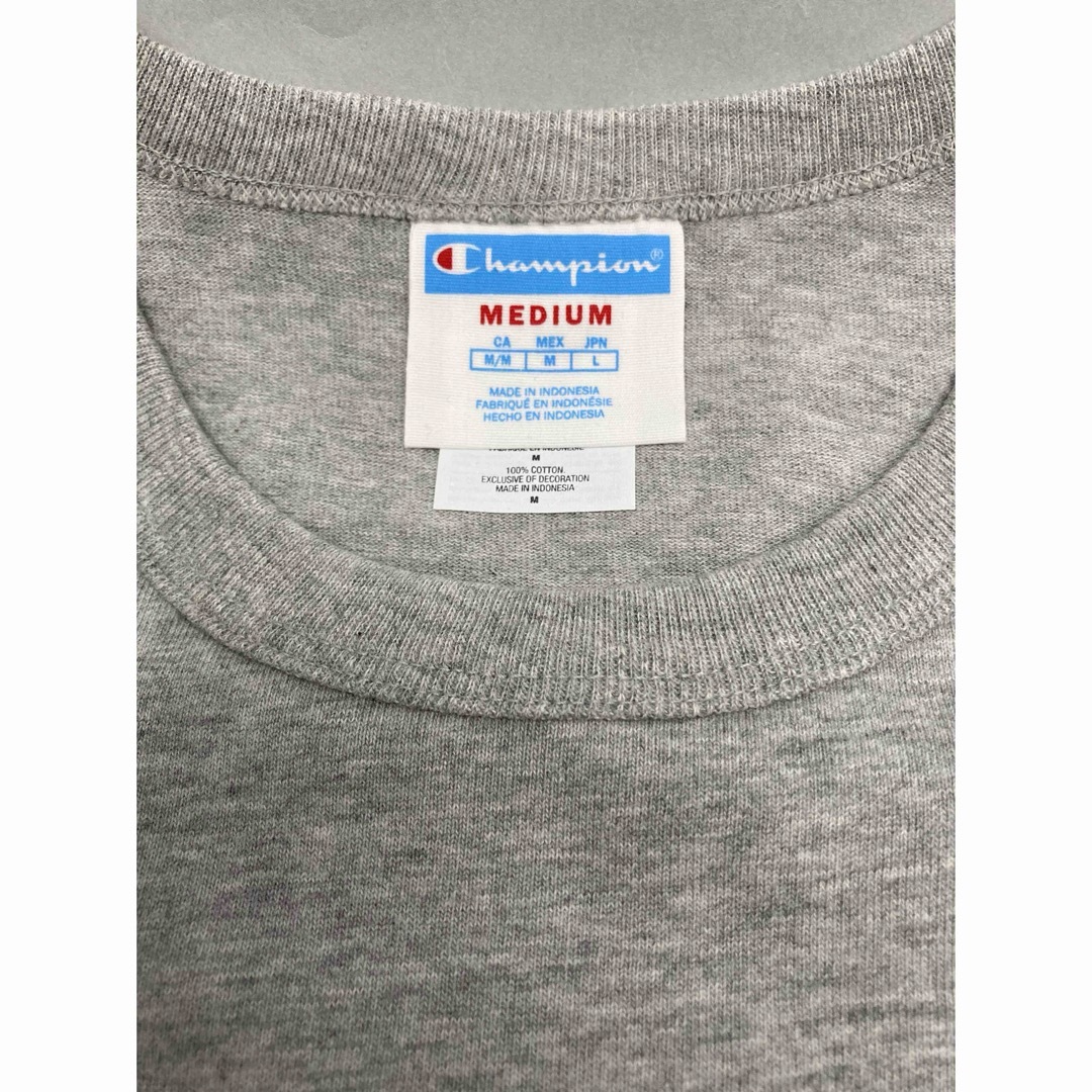 Champion(チャンピオン)の【新品未使用】CHAMPIONメンズ半袖コットン丸首Tシャツ M グレー メンズのトップス(Tシャツ/カットソー(半袖/袖なし))の商品写真