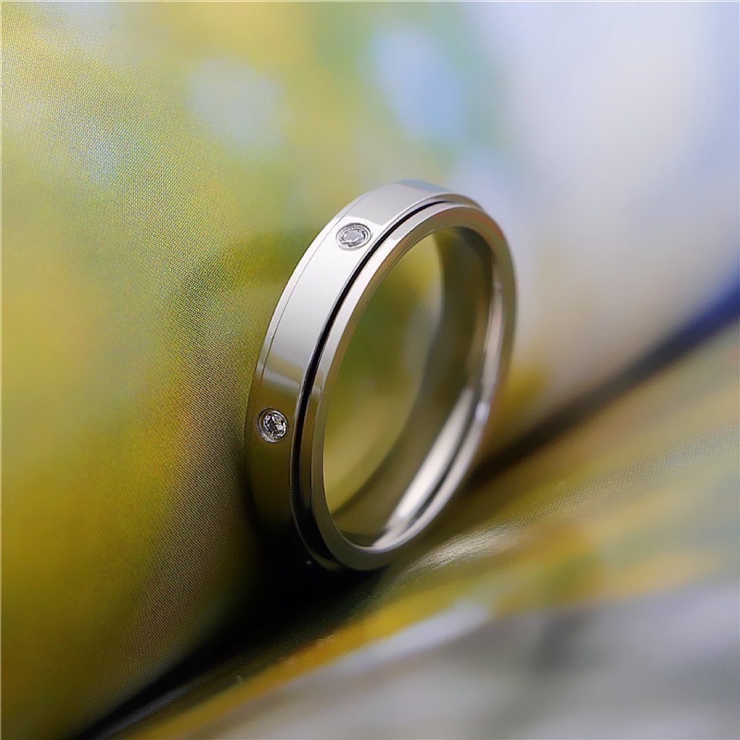 ストーンターンリング 4㎜ ステンレスリング ステンレス指輪 ピンキー  レディースのアクセサリー(リング(指輪))の商品写真