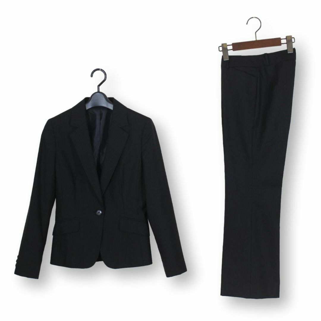 10【新品同様】P.S.FA パンツスーツ 9 ブラック 黒 M ほぼ未使用 レディースのフォーマル/ドレス(スーツ)の商品写真