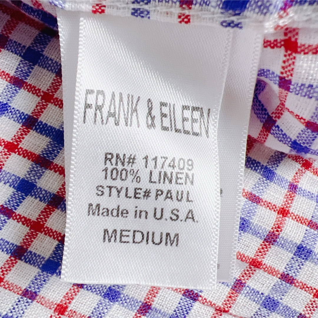 Frank&Eileen(フランクアンドアイリーン)のフランクアンドアイリーン PAUL ポール リネンシャツ チェック 麻100% レディースのトップス(Tシャツ(長袖/七分))の商品写真