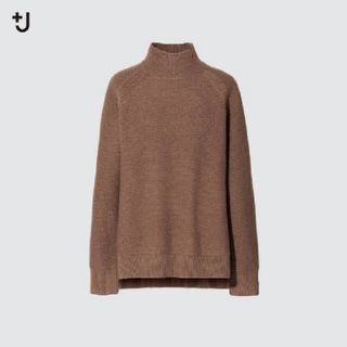 ユニクロ(UNIQLO)の【UNIQLO】プレミアムラムケーブルハイネックセーター（長袖）(ニット/セーター)