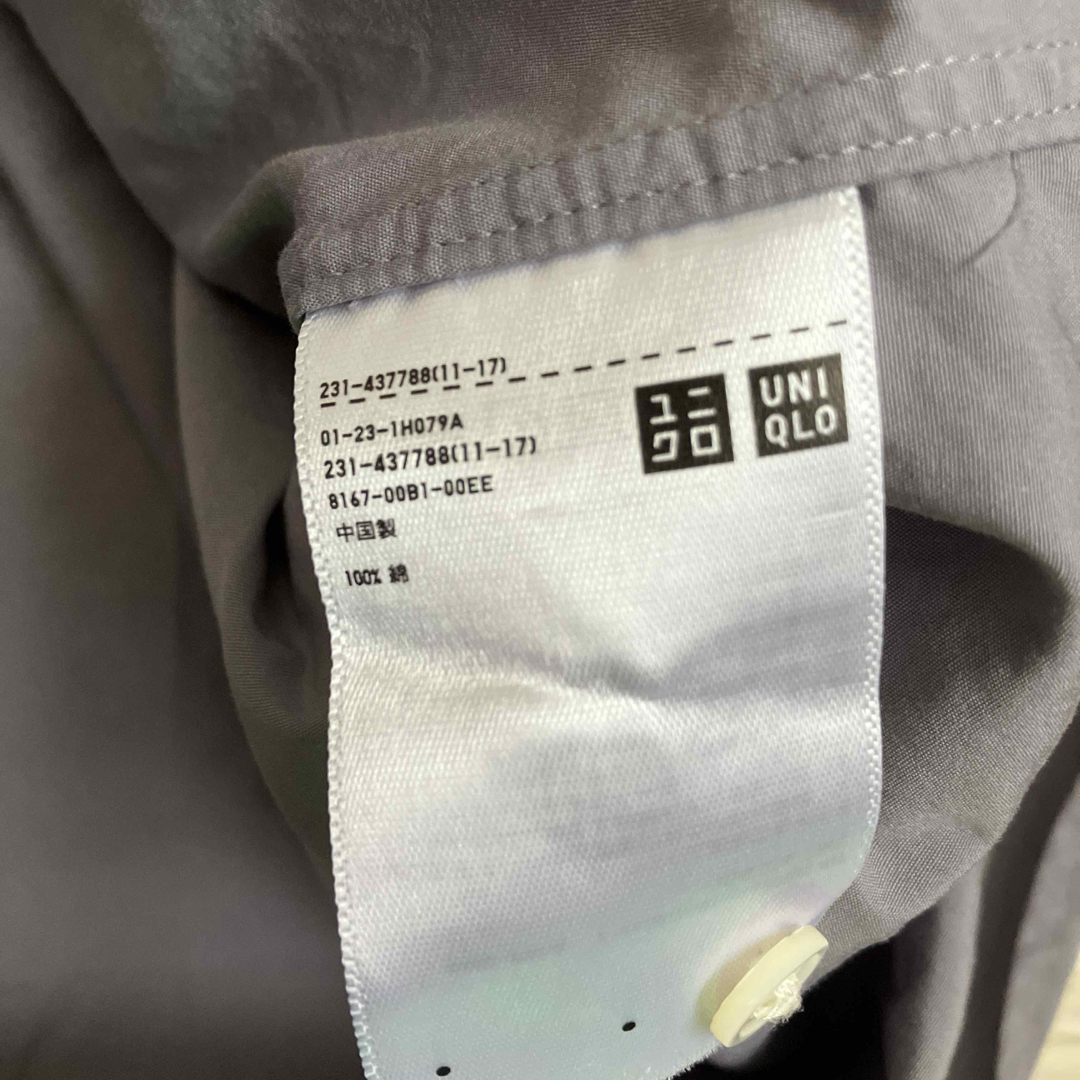 Jil Sander(ジルサンダー)のジルサンダー×ユニクロUNIQLO ＋J 長袖シャツ　グレー　綿100% レディースのトップス(シャツ/ブラウス(長袖/七分))の商品写真