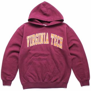 ギルタン(GILDAN)のVIRGINIA TECH スウェットパーカー ワインレッド S★バージニア カレッジ フーディー ボルドー(パーカー)