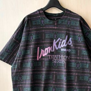 ヴィンテージ(VINTAGE)の90s古着　ヴィンテージ　ロゴTシャツ　全体プリント　幾何学　トライアスロン(Tシャツ/カットソー(半袖/袖なし))