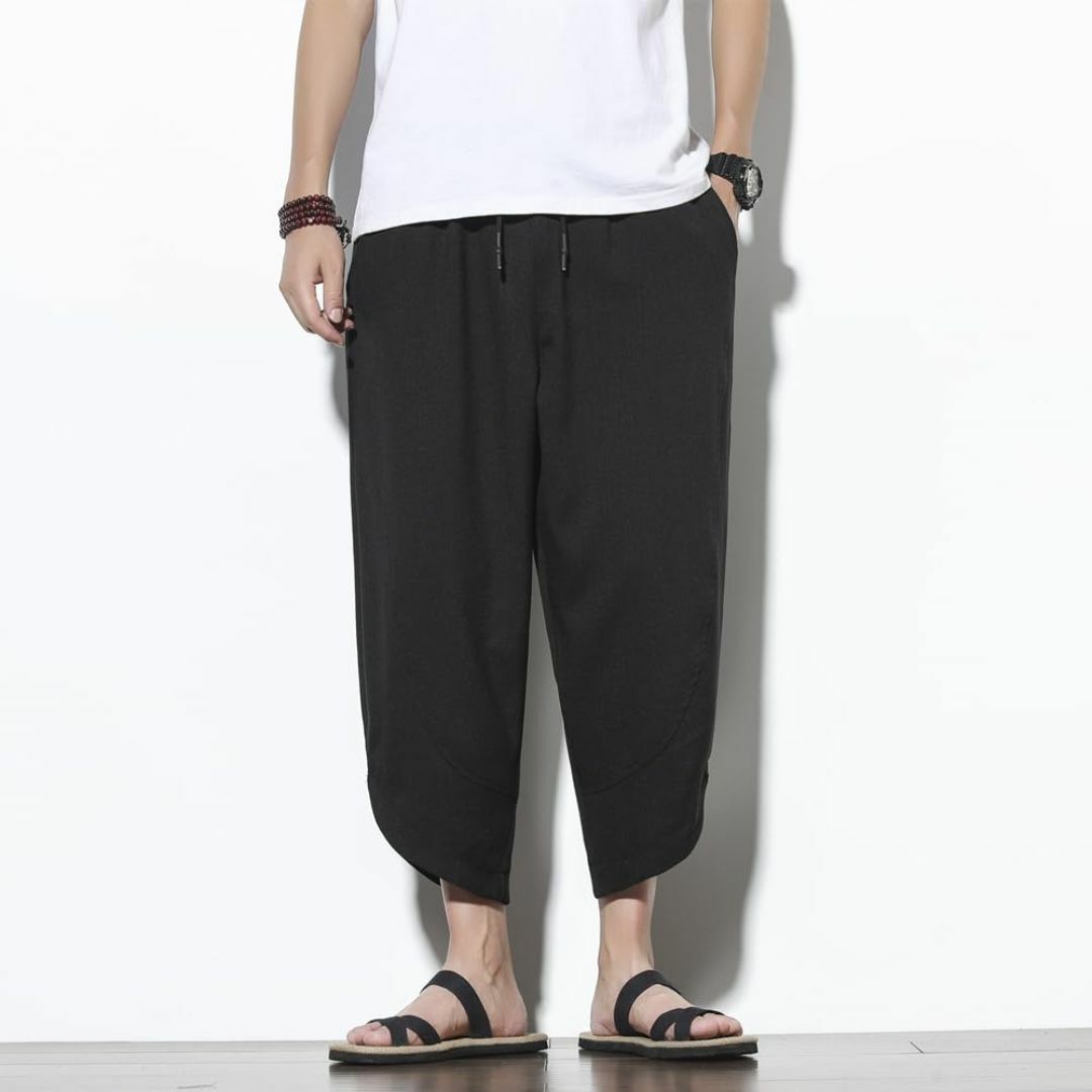 [Aaronlive] 夏服サルエルパンツ メンズ アラジンパンツ 夏用 ズボン メンズのファッション小物(その他)の商品写真