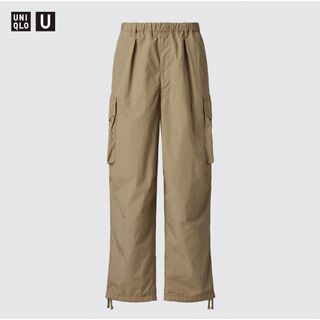 ユニクロ(UNIQLO)の【UNIQLO】ワイドフィットパラシュートカーゴPT(3XL/32 Beige)(ワークパンツ/カーゴパンツ)