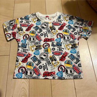 新品　トミカ　Tシャツ　パトカー　消防車　ホワイト　100(Tシャツ/カットソー)