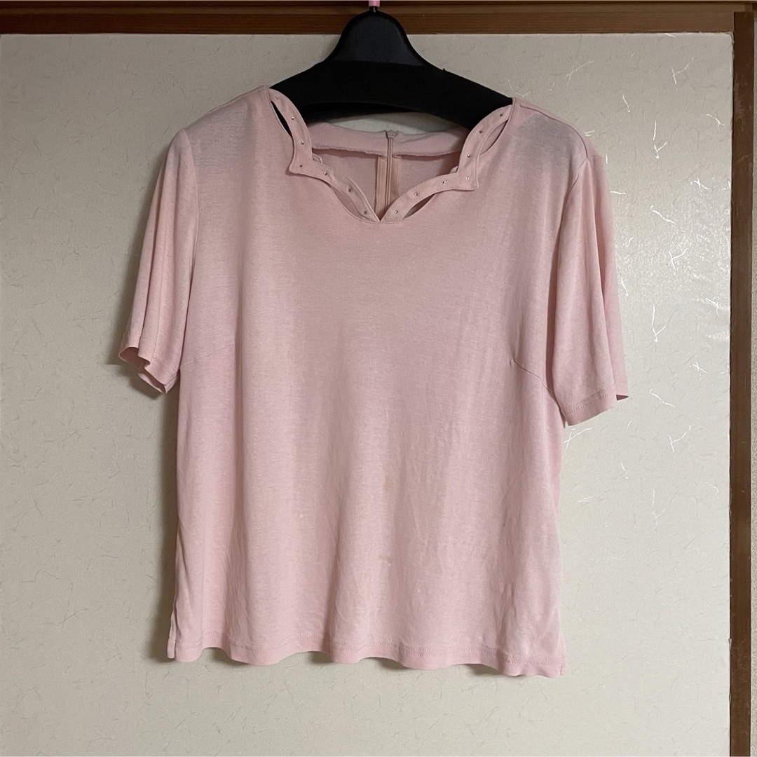 ピンク　カットソー レディースのトップス(カットソー(半袖/袖なし))の商品写真