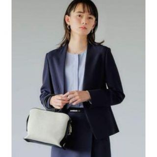 ユナイテッドアローズグリーンレーベルリラクシング(UNITED ARROWS green label relaxing)の[極美品] グリーンレーベルリラクシング　ノーカラージャケット ネイビー(ノーカラージャケット)