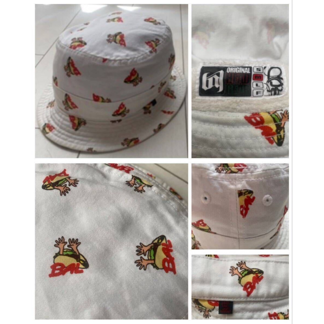 BAL - 00s y2k BAL バル 総柄 ホワイト 白 バケット HAT ハット BAL - 00s y2k BAL バル 総柄 ホワイト 白 バケット HAT ハット