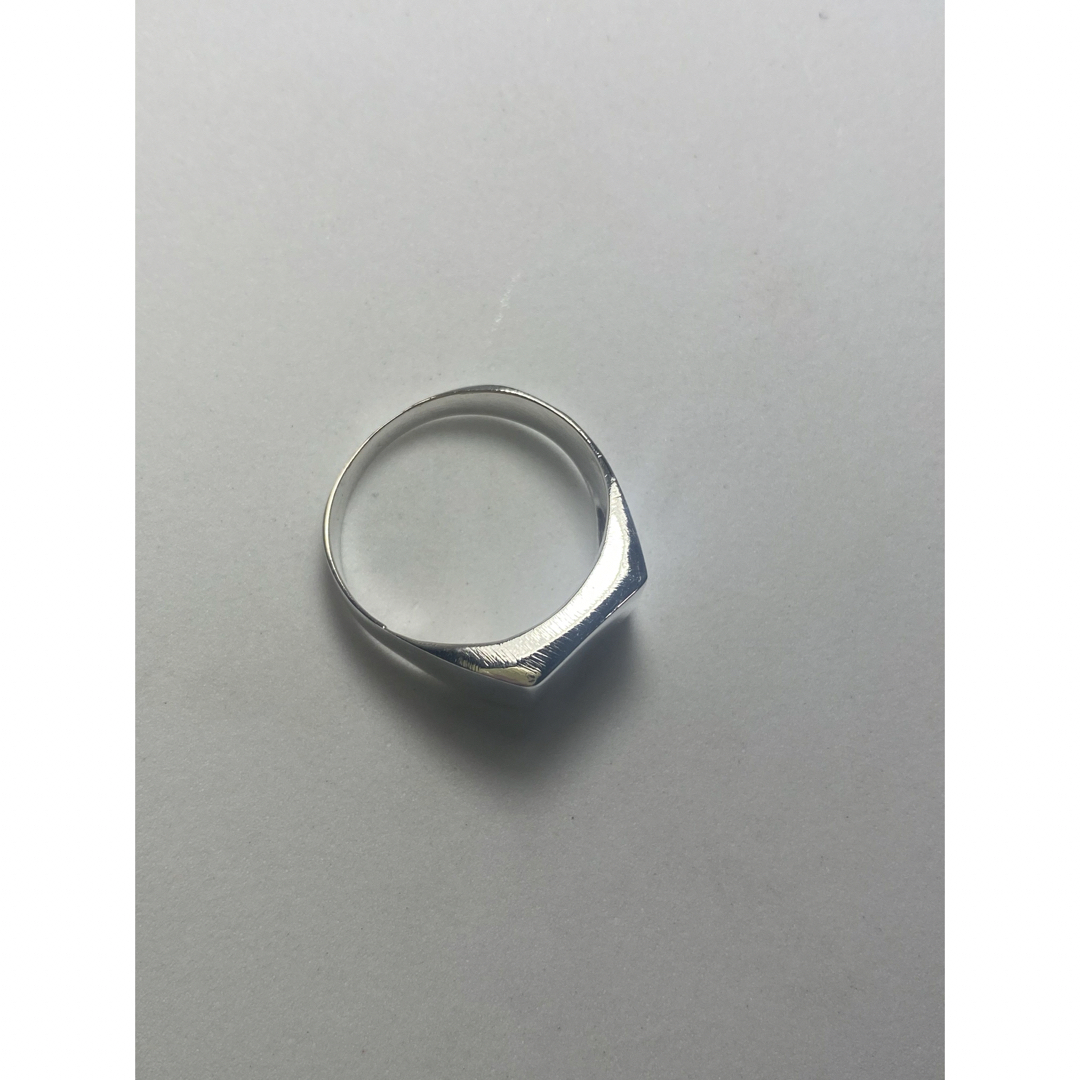 印台シグネット　スターリングシルバー925リング　銀指輪シンプル印台26号wわL メンズのアクセサリー(リング(指輪))の商品写真