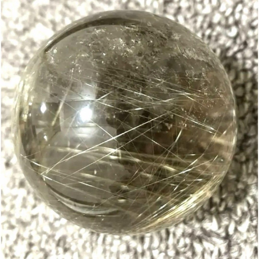 【天然】　ルチルクォーツ　金針水晶　5cm 184g インテリア/住まい/日用品のインテリア小物(置物)の商品写真