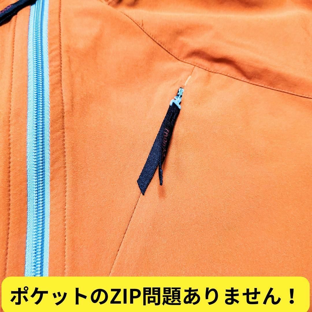 mont bell(モンベル)の美品　モンベル　ストレッチウインドジャケット Women’s　オレンジ　M レディースのジャケット/アウター(ナイロンジャケット)の商品写真