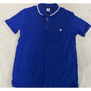 プチバトー(PETIT BATEAU)の未使用　新品　プチバトー  半袖ポロシャツ　12ans/152cm 青(Tシャツ/カットソー)