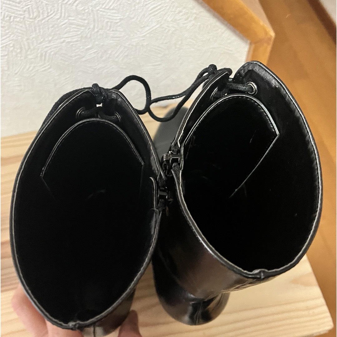 編み上げブーツ　24.5㎝　中古　黒 レディースの靴/シューズ(ブーツ)の商品写真