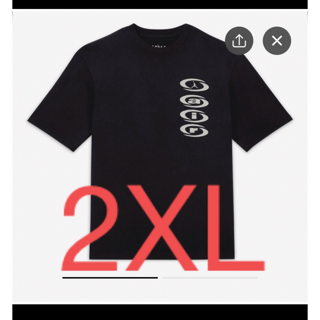 NIKE(ナイキ)のナイキ ジョーダン x トラヴィス スコット メンズ Tシャツ ブラック　2XL メンズのトップス(Tシャツ/カットソー(半袖/袖なし))の商品写真