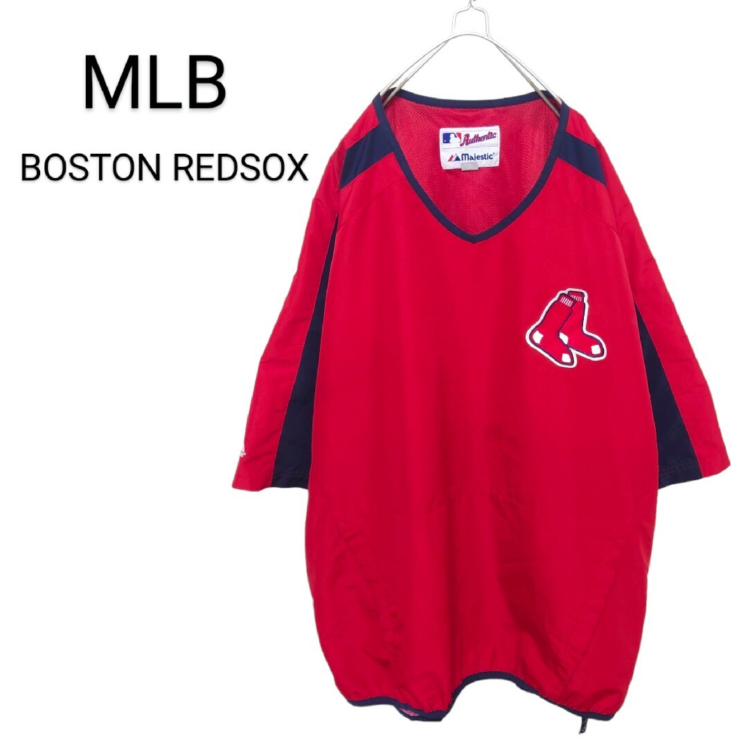 Majestic(マジェスティック)の【Majestic】MLB REDSOX ベースボールシャツ A-1870 メンズのトップス(Tシャツ/カットソー(半袖/袖なし))の商品写真