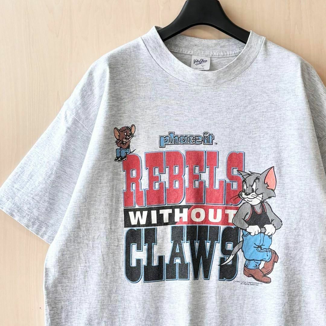 VINTAGE(ヴィンテージ)の90s USA製古着　ヴィンテージ　企業Tシャツ　トムとジェリー　アニメ　霜降り メンズのトップス(Tシャツ/カットソー(半袖/袖なし))の商品写真