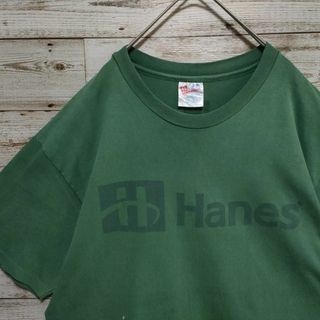 Hanes - 【621】90sUSA製　ヘインズ　シングルステッチ　ビックロゴTシャツ刺繍ロゴ