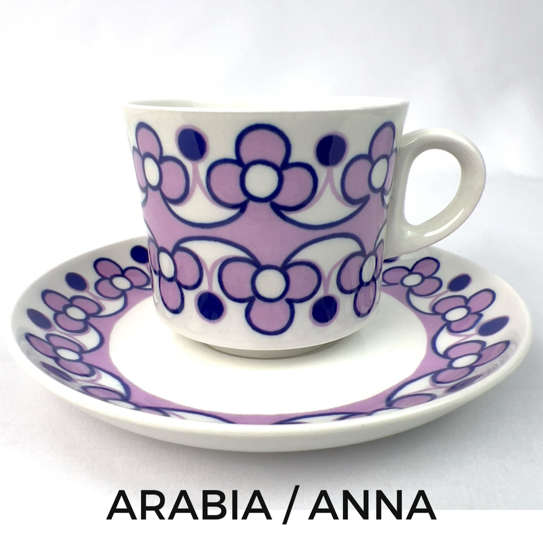 ARABIA(アラビア)のARABIA/Anna/アラビア/アンナ/カップ&ソーサー/ピンク インテリア/住まい/日用品のキッチン/食器(グラス/カップ)の商品写真