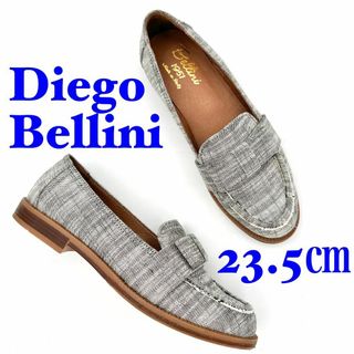 ディエゴベリーニ(DIEGO BELLINI)のDiego Bellini ディエゴベリーニ ローファー グレー 23.5㎝(ローファー/革靴)