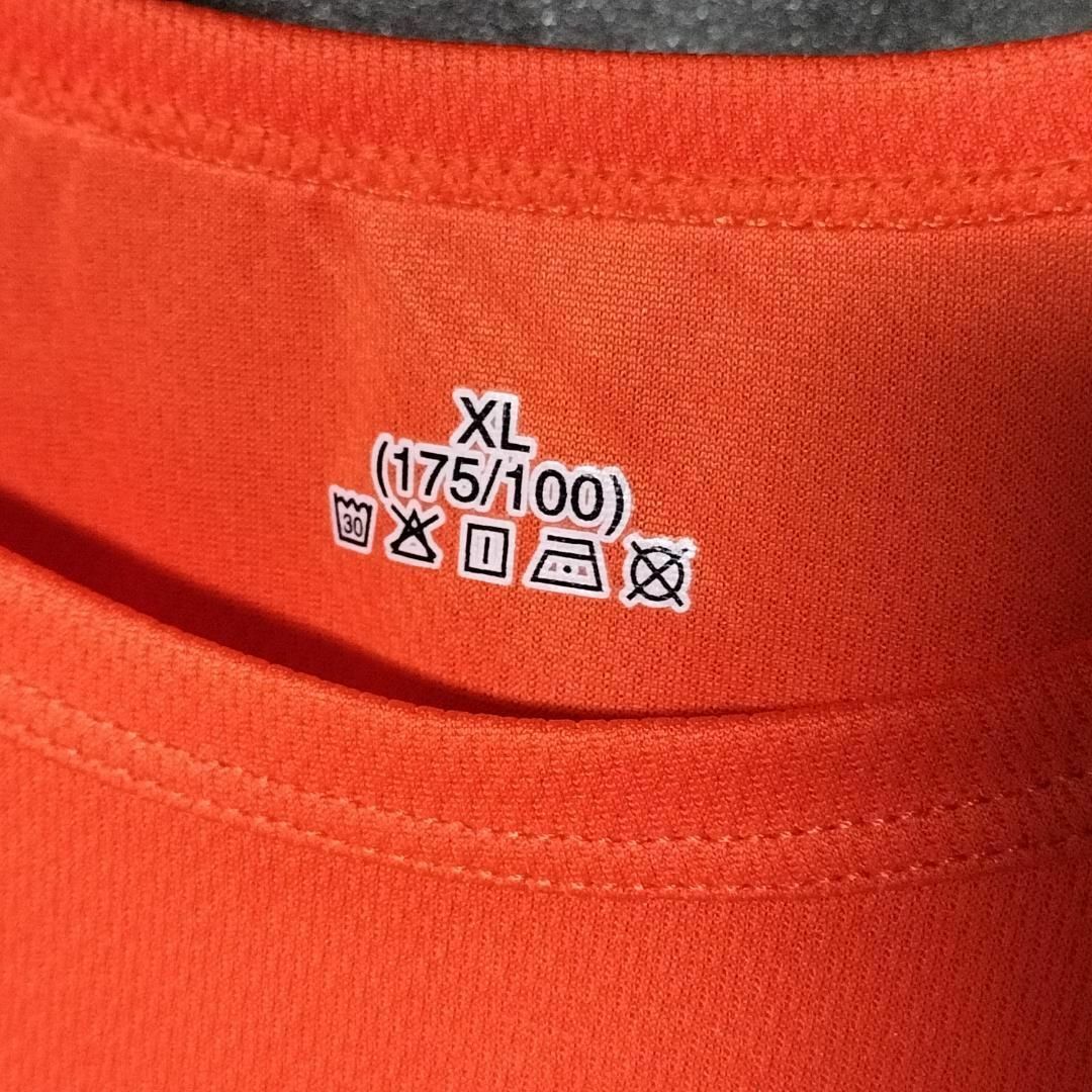 新品未使用　Tシャツ　半袖　XL　オレンジ　通気性　カジュアル　スポーツ メンズのトップス(Tシャツ/カットソー(半袖/袖なし))の商品写真