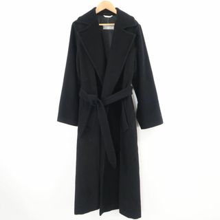 マックスマーラ(Max Mara)の美品 MAXMARA マックスマーラ コート M ウール アンゴラ マニュエラ ベルテッド 銀タグ ロング レディース AT191B2 (ロングコート)