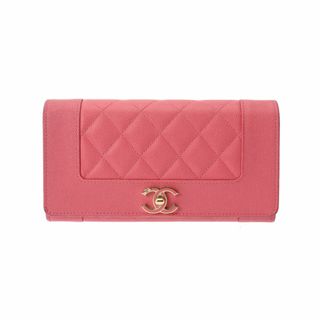 シャネル(CHANEL)のシャネル  ロングフラップウォレット 長財布 ピンク(財布)