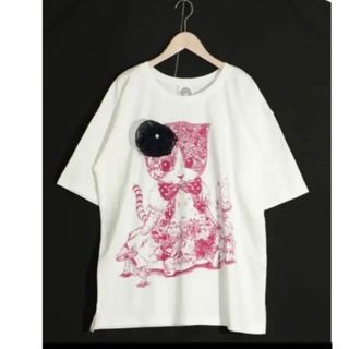 スカラー(ScoLar)のスカラーScoLar  花飾りとサーカスドレスのネコちゃんプルオーバー(Tシャツ(半袖/袖なし))