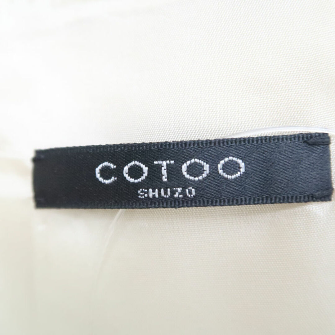 COTOO(コトゥー)の美品 COTOO コトゥー ワンピース M ポリエステル 麻 半袖 ひざ下丈 フレア レディース AT314A7  レディースのワンピース(ミニワンピース)の商品写真