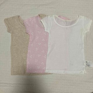 ユニクロ(UNIQLO)のユニクロ　メッシュTシャツ　3点　80(肌着/下着)