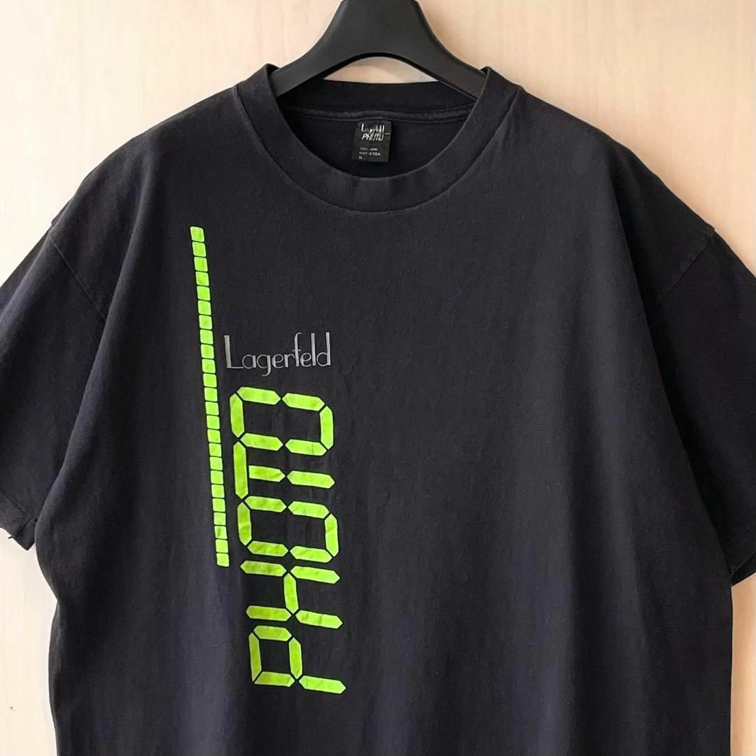 Karl Lagerfeld(カールラガーフェルド)の90s USA製古着 ヴィンテージ　ラガーフェルド　PHOTO Tシャツ メンズのトップス(Tシャツ/カットソー(半袖/袖なし))の商品写真