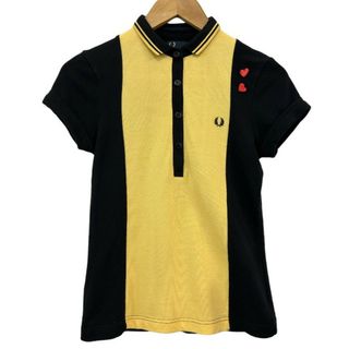 FRED PERRY - FRED PERRY フレッドペリー×エイミーワインハウス コラボ ポロシャツ UK8 レディース トップス 半袖 夏 イエロー ブラック ハート 中古 W４