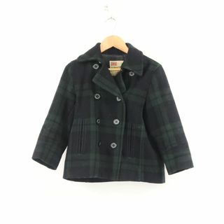 TraditionalWeatherwear トラディショナル ウェザーウェア Pコート 130 ウール 他 キッズ 子供用 チェック レディース AM5526A15 (ジャケット/上着)