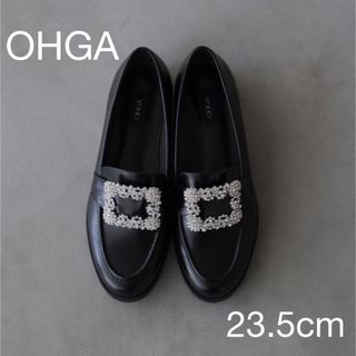 OHGA ローファー ビジュー(ローファー/革靴)